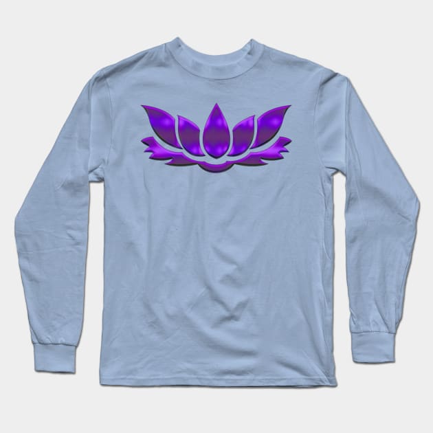 Lotus Flower Long Sleeve T-Shirt by ddtk
